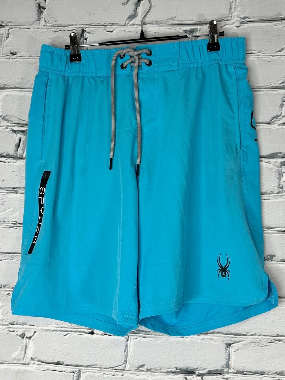 Spyder Hybrid Sport Swimsuit Board Shorts Large Blue UV Protection Surf Beach